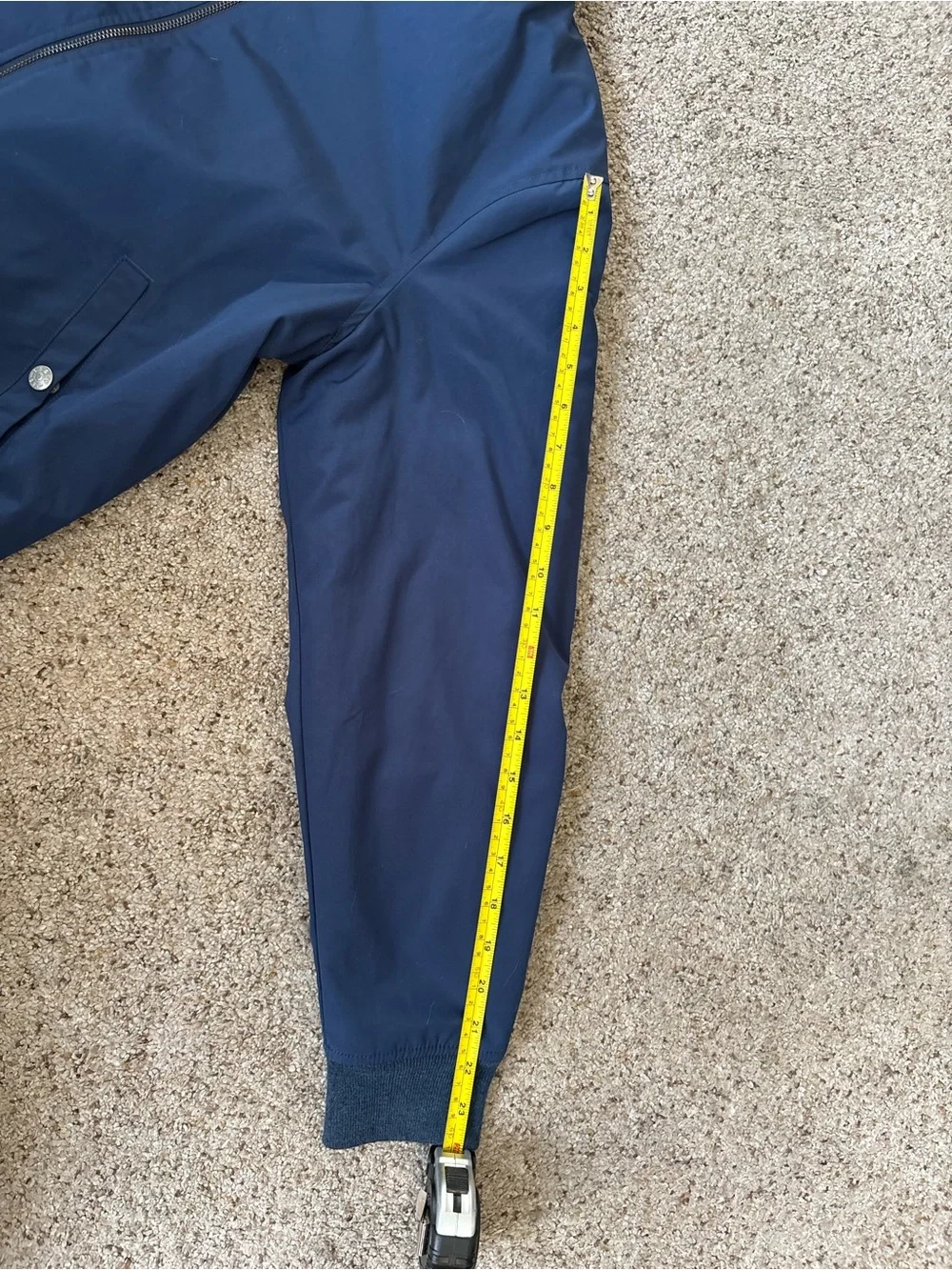 Men's Levi Navy Bomber Jacket Thermal Insulation Size Small